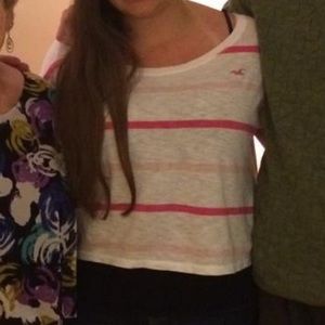 Hollister Pink Striped Top